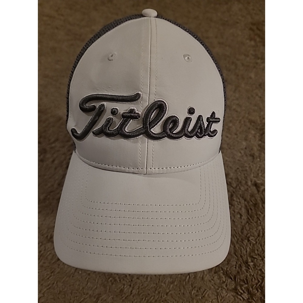 Titleist Tour FJ/ProV1 Adjustable Snapback Mesh Golf White & Gray NWT